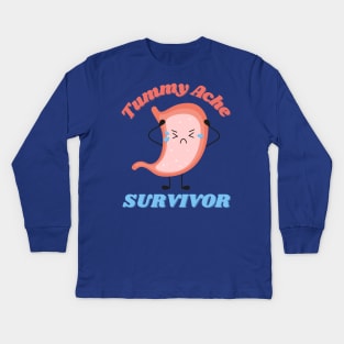 Tummy Ache Survivor Cute Kawaii Kids Long Sleeve T-Shirt